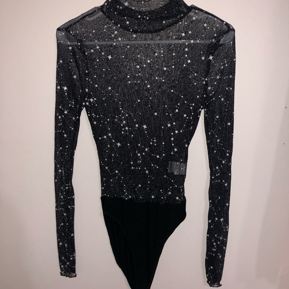 cute mesh top with sparkles. great for a night out - Picture 2 of 3